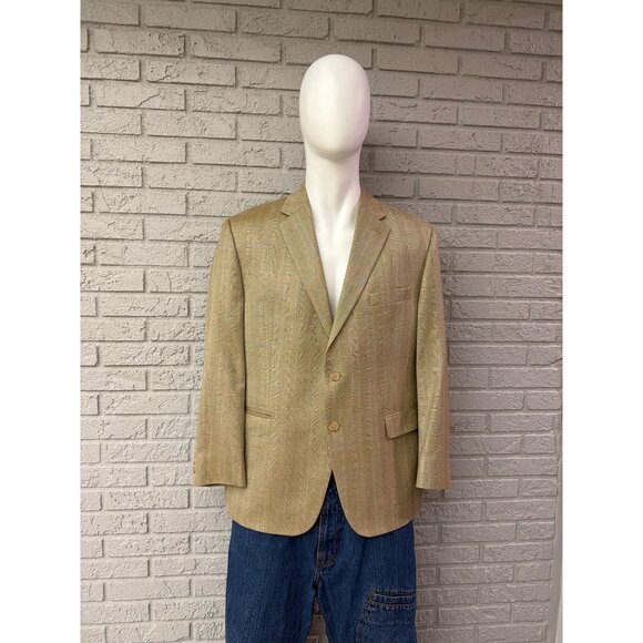 Ralph Lauren Men’s Silk / Wool Herringbone Blazer Sport Coat Size 42 S - Picture 1 of 11